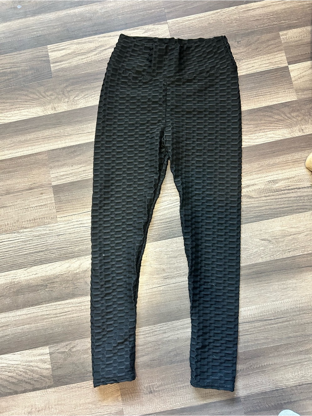 Women’s Textured High-Waist Leggings - Black